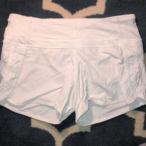 White lululemon shorts